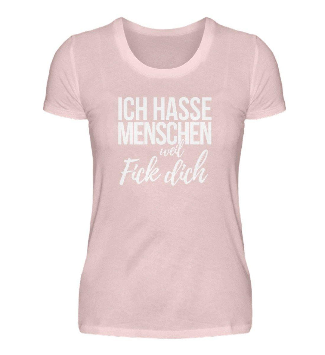 Weil Fick Dich - Words on Shirts - P  - Damen Premiumshirt - Words on Shirts Sag es mit dem Mittelfinger Shirts Hoodies Sweatshirt Taschen Gymsack Spruch Sprüche Statement