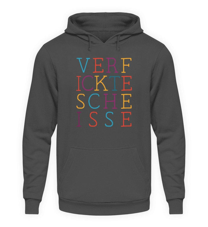 Verf ickte sche isse - Words on Shirts  - Unisex Kapuzenpullover Hoodie - Words on Shirts Sag es mit dem Mittelfinger Shirts Hoodies Sweatshirt Taschen Gymsack Spruch Sprüche Statement