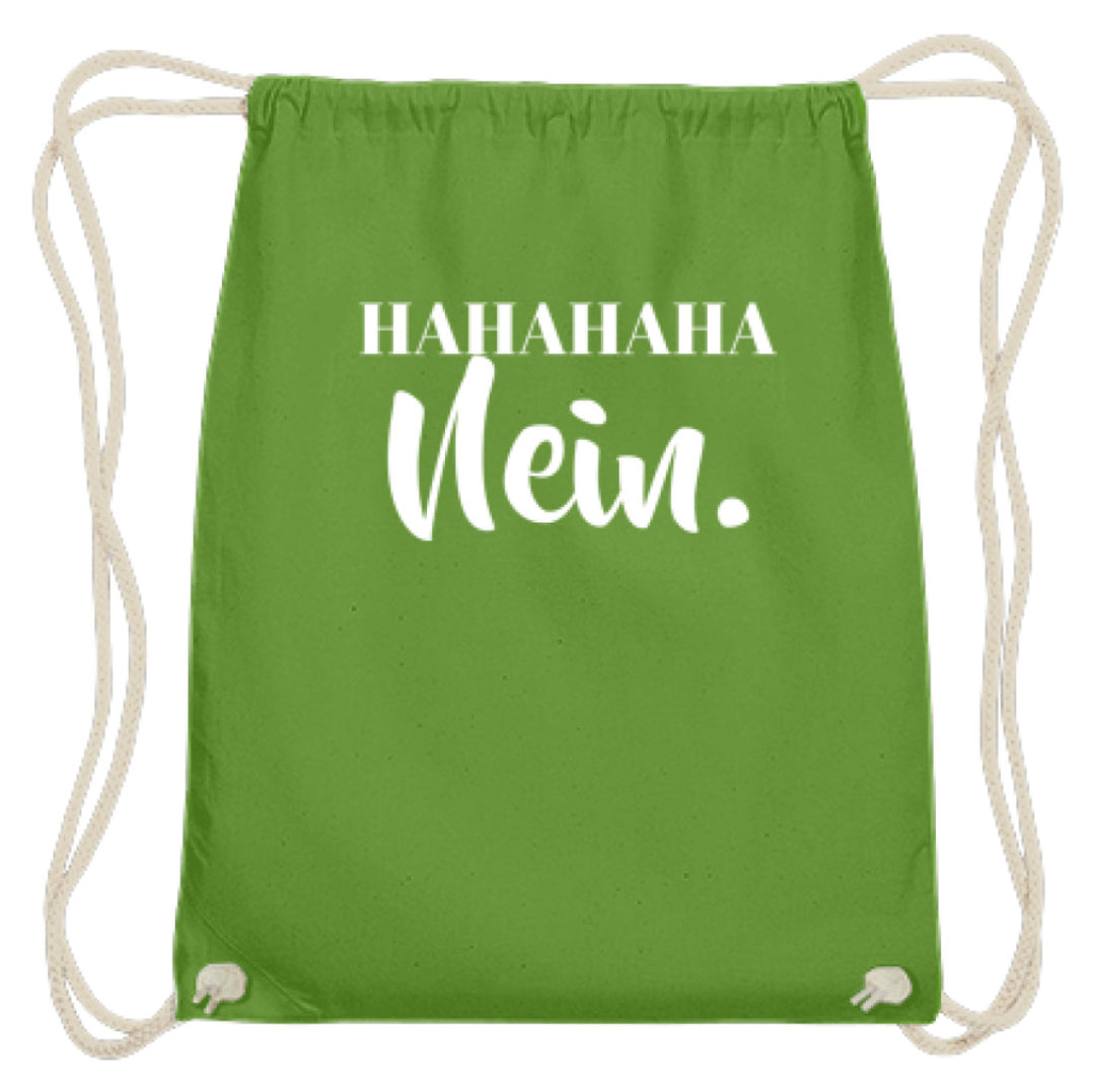 HaHaHaHa Nein  - Baumwoll Gymsac - Words on Shirts
