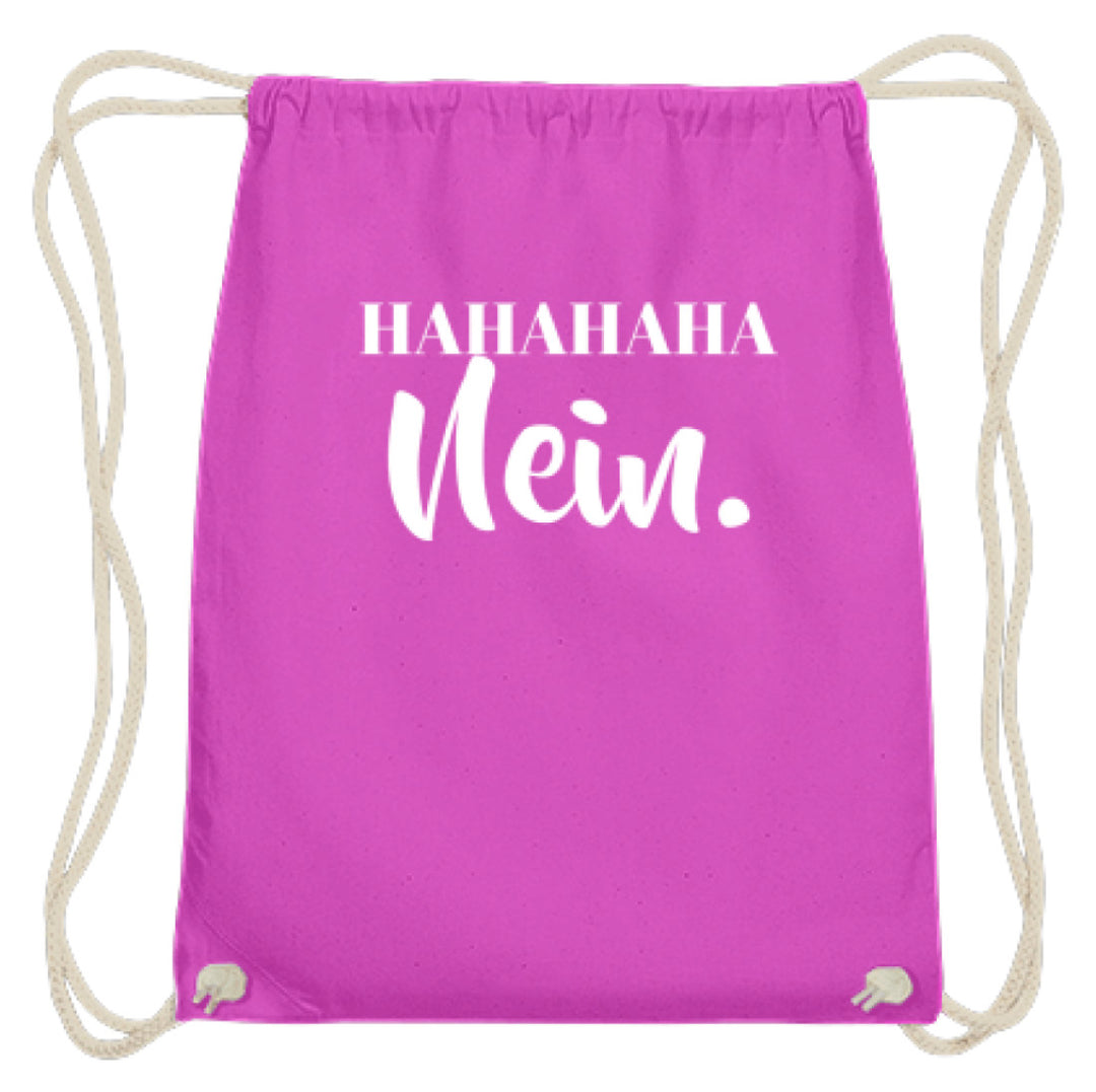 HaHaHaHa Nein  - Baumwoll Gymsac - Words on Shirts