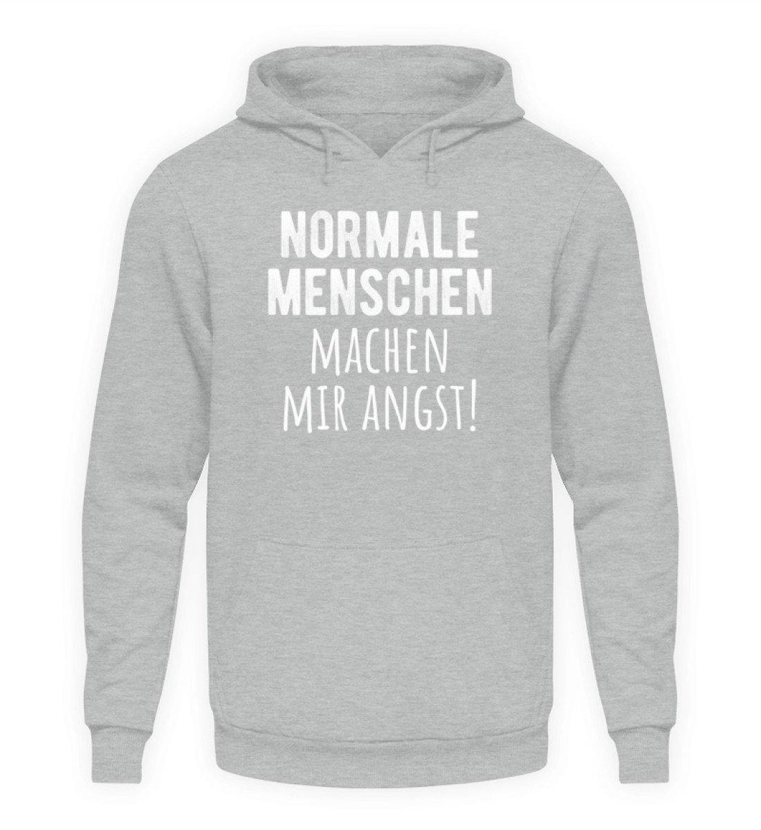 Normale Menschen - Words on Shirts  - Unisex Kapuzenpullover Hoodie - Words on Shirts Sag es mit dem Mittelfinger Shirts Hoodies Sweatshirt Taschen Gymsack Spruch Sprüche Statement