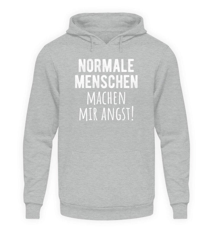 Normale Menschen - Words on Shirts  - Unisex Kapuzenpullover Hoodie - Words on Shirts Sag es mit dem Mittelfinger Shirts Hoodies Sweatshirt Taschen Gymsack Spruch Sprüche Statement