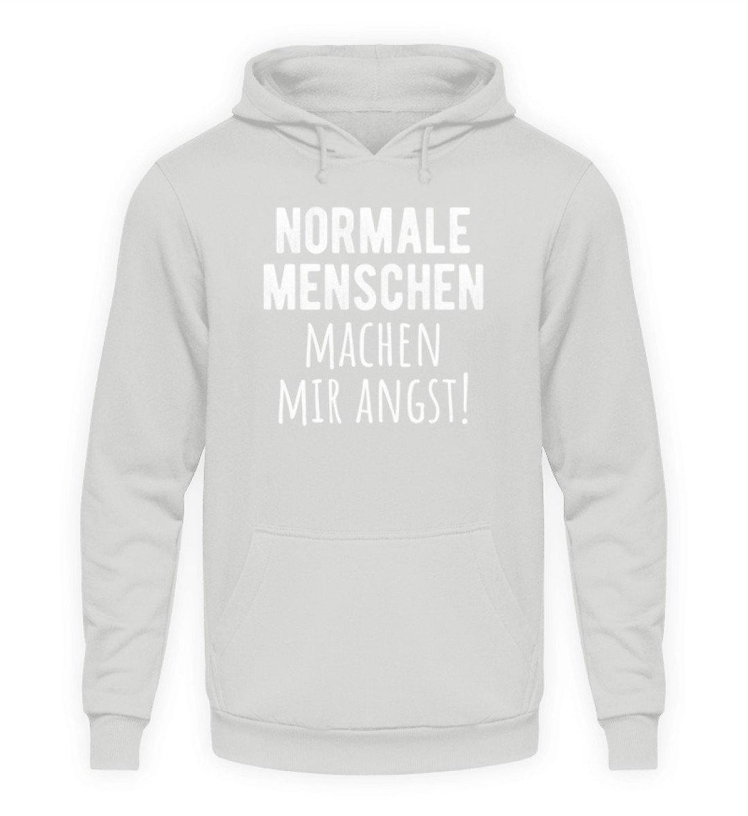 Normale Menschen - Words on Shirts  - Unisex Kapuzenpullover Hoodie - Words on Shirts Sag es mit dem Mittelfinger Shirts Hoodies Sweatshirt Taschen Gymsack Spruch Sprüche Statement