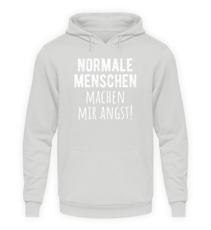 Normale Menschen - Words on Shirts  - Unisex Kapuzenpullover Hoodie - Words on Shirts Sag es mit dem Mittelfinger Shirts Hoodies Sweatshirt Taschen Gymsack Spruch Sprüche Statement