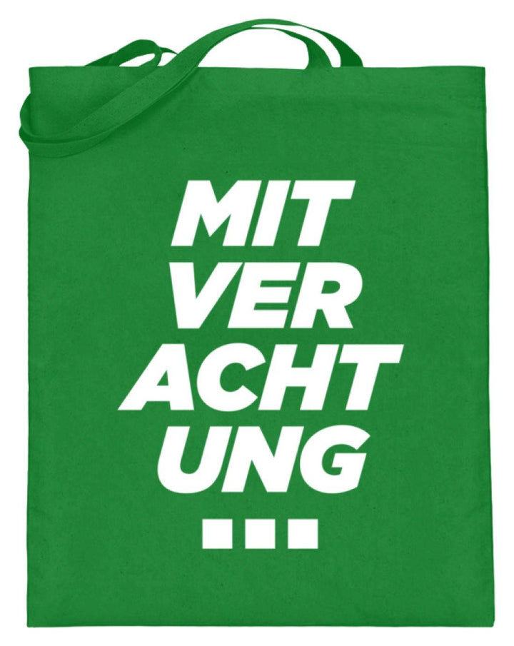 Mit Verachtung...  - Jutebeutel (mit langen Henkeln) - Words on Shirts