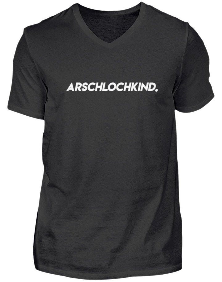 Arschlochkind.  - Herren V-Neck Shirt - Words on Shirts