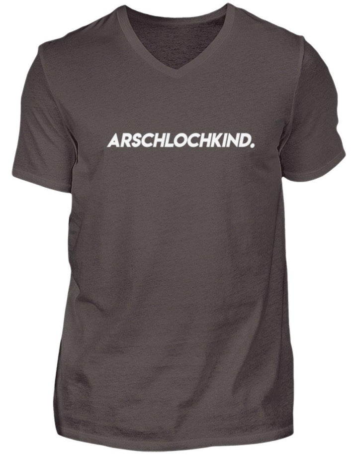 Arschlochkind.  - Herren V-Neck Shirt - Words on Shirts