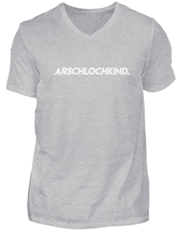 Arschlochkind.  - Herren V-Neck Shirt - Words on Shirts