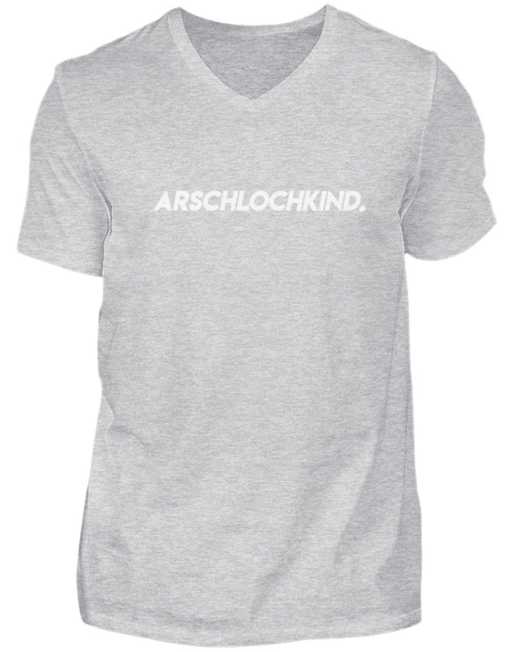Arschlochkind.  - Herren V-Neck Shirt - Words on Shirts