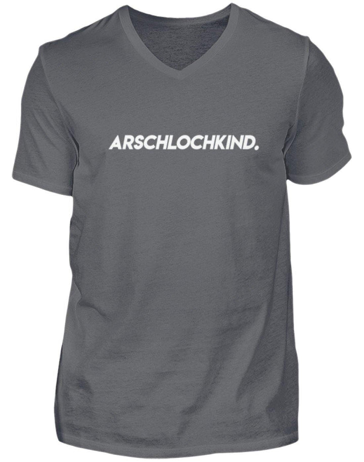 Arschlochkind.  - Herren V-Neck Shirt - Words on Shirts
