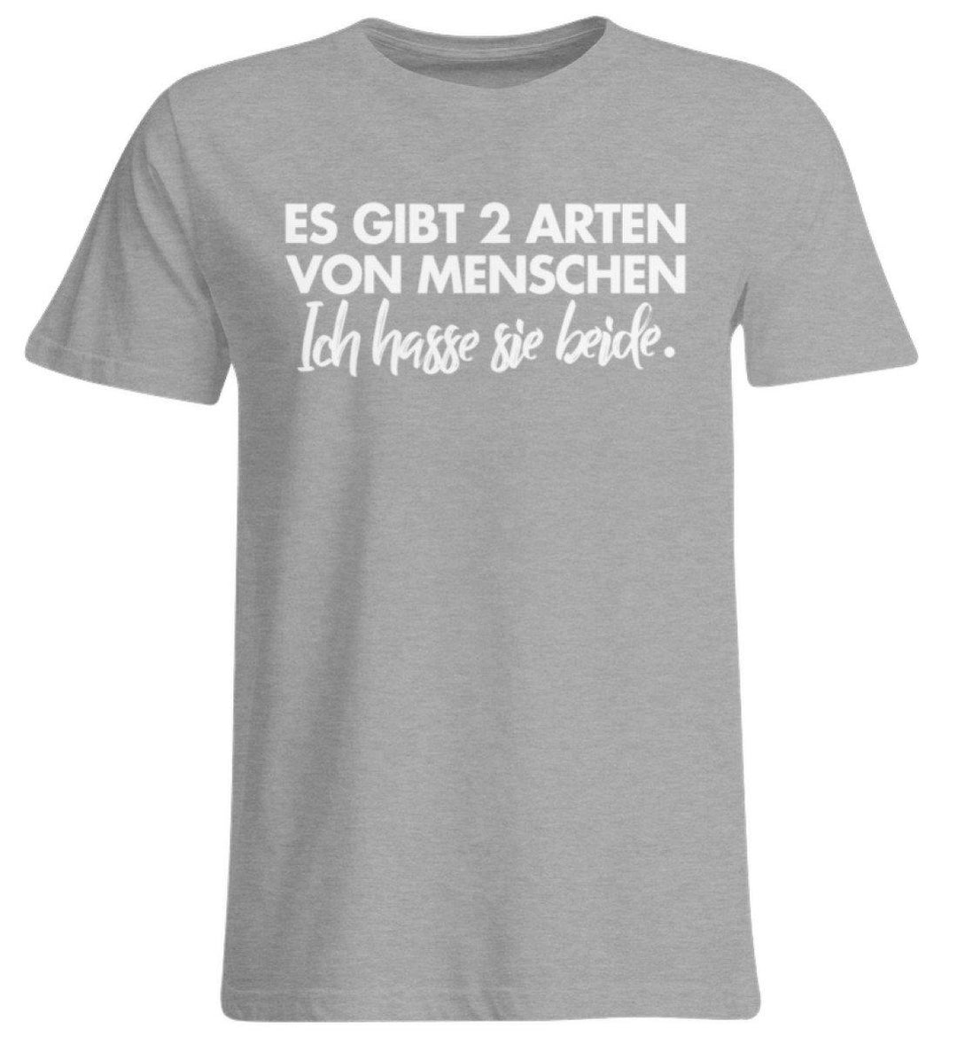 2 Arten von Menschen - Words on Shirts  - Übergrößenshirt - Words on Shirts Sag es mit dem Mittelfinger Shirts Hoodies Sweatshirt Taschen Gymsack Spruch Sprüche Statement