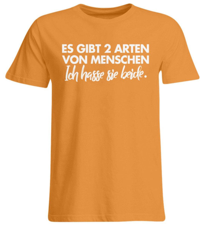 2 Arten von Menschen - Words on Shirts  - Übergrößenshirt - Words on Shirts Sag es mit dem Mittelfinger Shirts Hoodies Sweatshirt Taschen Gymsack Spruch Sprüche Statement