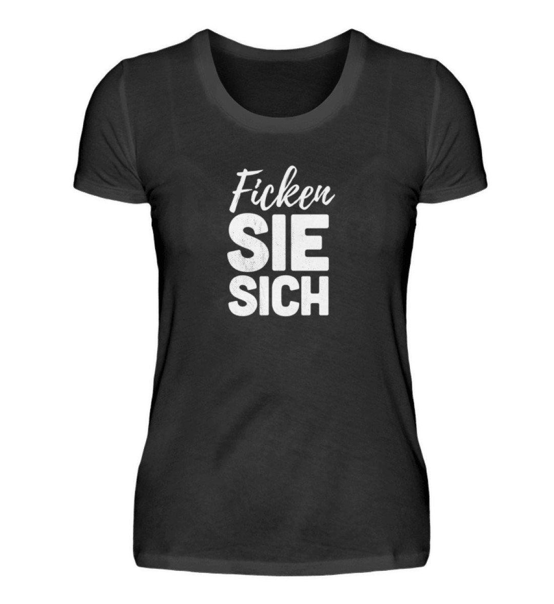 F!cken Sie sich - Words on Shirts - PR  - Damen Premiumshirt - Words on Shirts Sag es mit dem Mittelfinger Shirts Hoodies Sweatshirt Taschen Gymsack Spruch Sprüche Statement