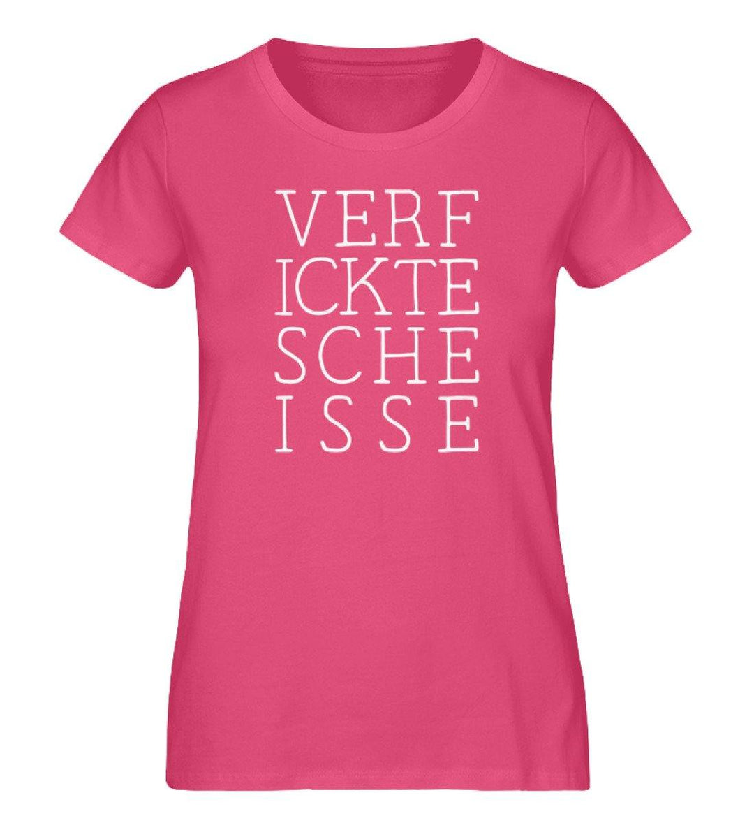 VERFICKTESCHEISSE - Damen Premium Organic Shirt - Words on Shirts Sag es mit dem Mittelfinger Shirts Hoodies Sweatshirt Taschen Gymsack Spruch Sprüche Statement