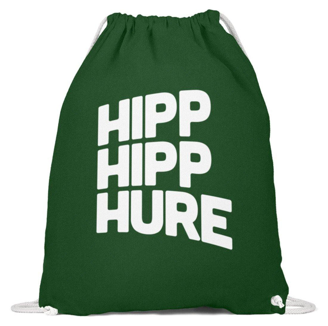 Hipp Hipp Hure- Words on Shirts  - Baumwoll Gymsac - Words on Shirts Sag es mit dem Mittelfinger Shirts Hoodies Sweatshirt Taschen Gymsack Spruch Sprüche Statement