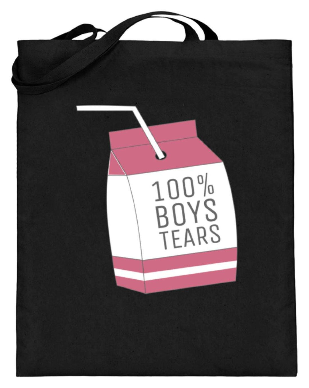 100% Boys Tears  - Jutebeutel (mit langen Henkeln) - Words on Shirts