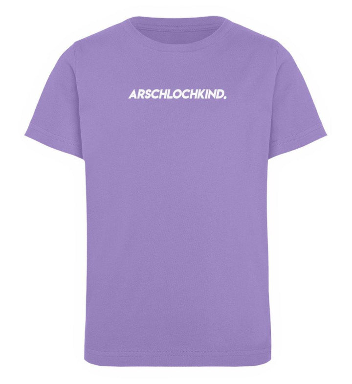Arschlochkind  Words on Shirts - PR  - Kinder Organic T-Shirt - Words on Shirts Sag es mit dem Mittelfinger Shirts Hoodies Sweatshirt Taschen Gymsack Spruch Sprüche Statement