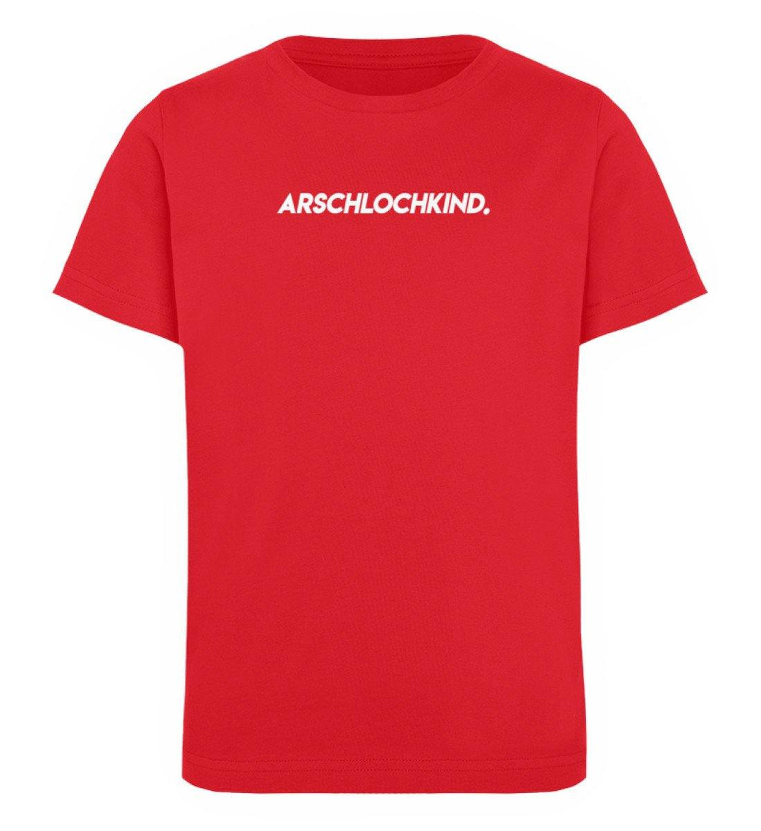 Arschlochkind  Words on Shirts - PR  - Kinder Organic T-Shirt - Words on Shirts Sag es mit dem Mittelfinger Shirts Hoodies Sweatshirt Taschen Gymsack Spruch Sprüche Statement