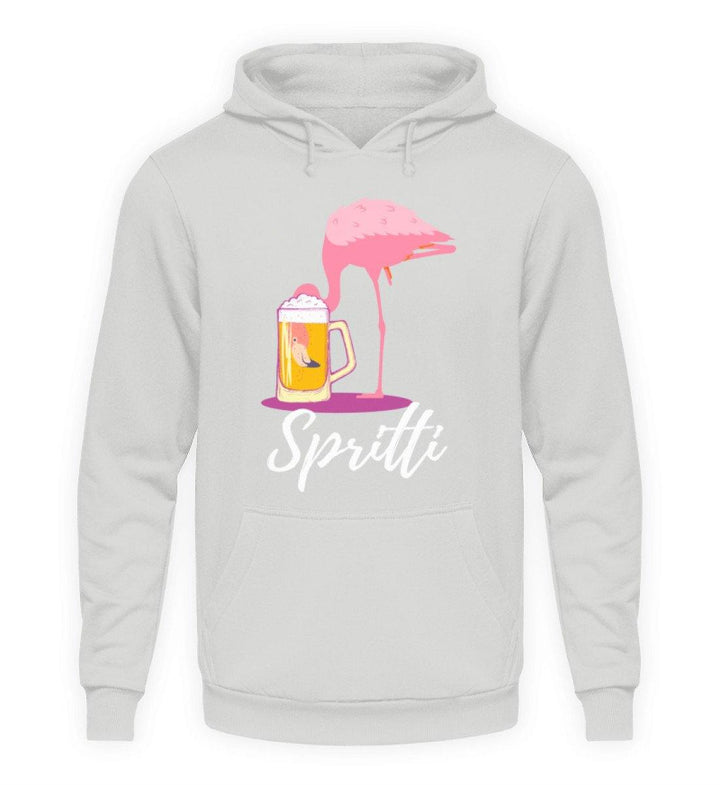 Flamingo Spritti - Words on Shirt  - Unisex Kapuzenpullover Hoodie - Words on Shirts Sag es mit dem Mittelfinger Shirts Hoodies Sweatshirt Taschen Gymsack Spruch Sprüche Statement