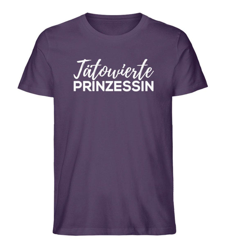 Tätowierte Prinzessin Words on Shirts PR  - Herren Premium Organic Shirt - Words on Shirts Sag es mit dem Mittelfinger Shirts Hoodies Sweatshirt Taschen Gymsack Spruch Sprüche Statement
