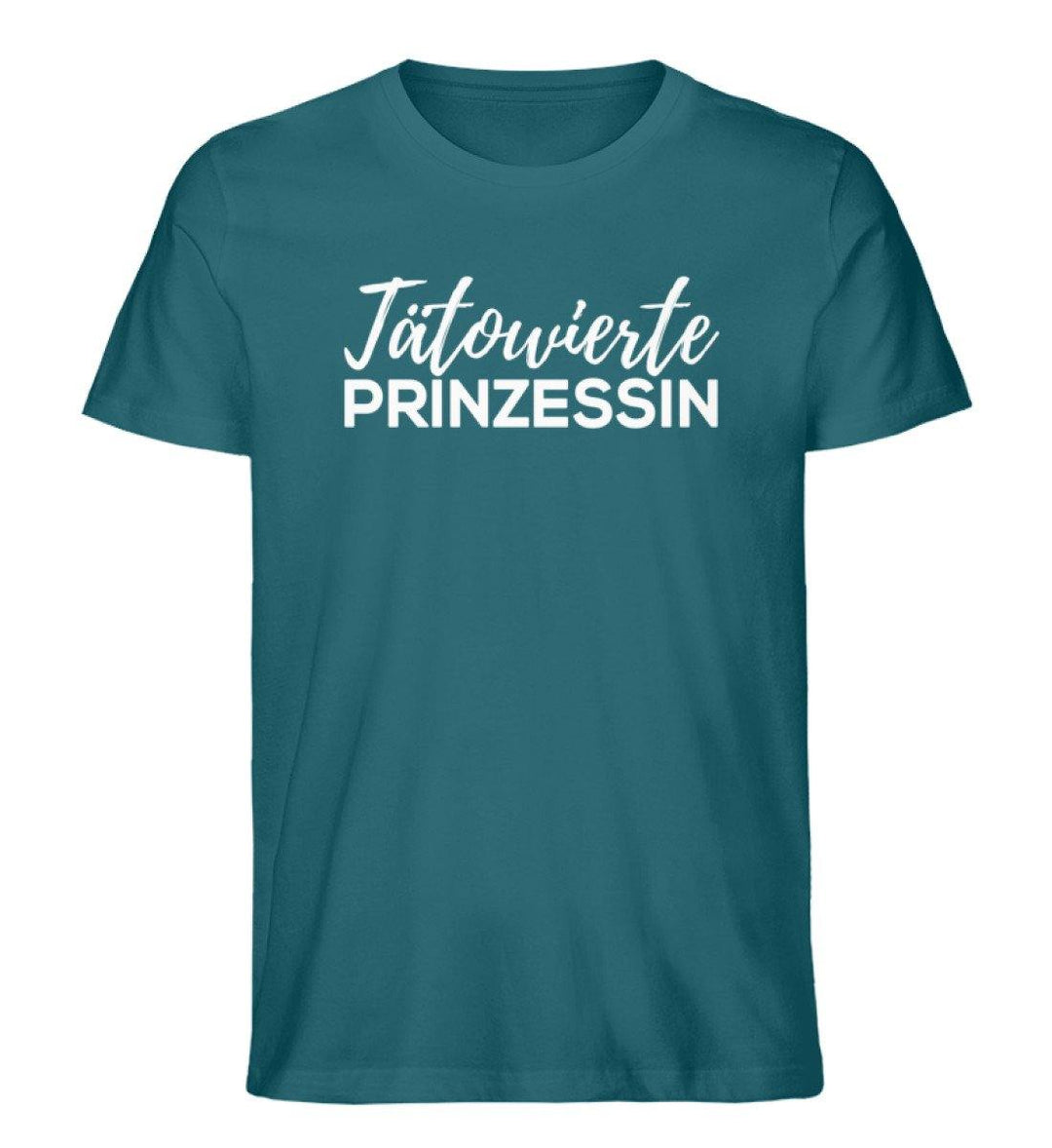 Tätowierte Prinzessin Words on Shirts PR  - Herren Premium Organic Shirt - Words on Shirts Sag es mit dem Mittelfinger Shirts Hoodies Sweatshirt Taschen Gymsack Spruch Sprüche Statement