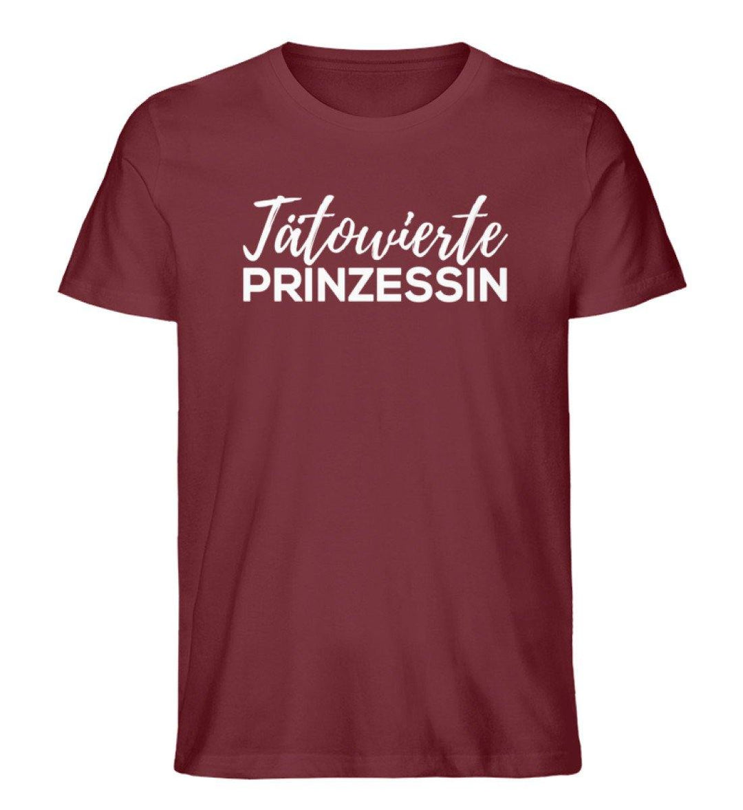Tätowierte Prinzessin Words on Shirts PR  - Herren Premium Organic Shirt - Words on Shirts Sag es mit dem Mittelfinger Shirts Hoodies Sweatshirt Taschen Gymsack Spruch Sprüche Statement