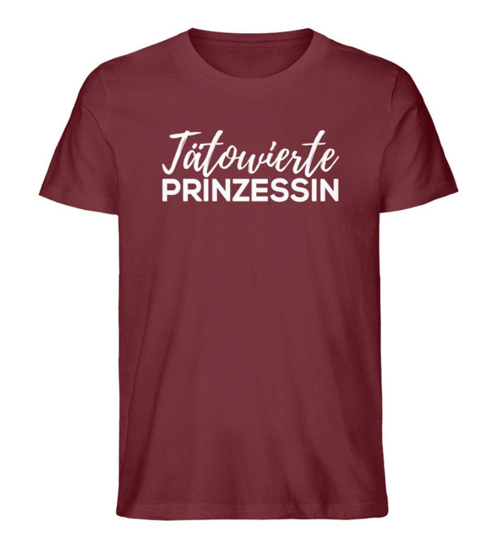 Tätowierte Prinzessin Words on Shirts PR  - Herren Premium Organic Shirt - Words on Shirts Sag es mit dem Mittelfinger Shirts Hoodies Sweatshirt Taschen Gymsack Spruch Sprüche Statement