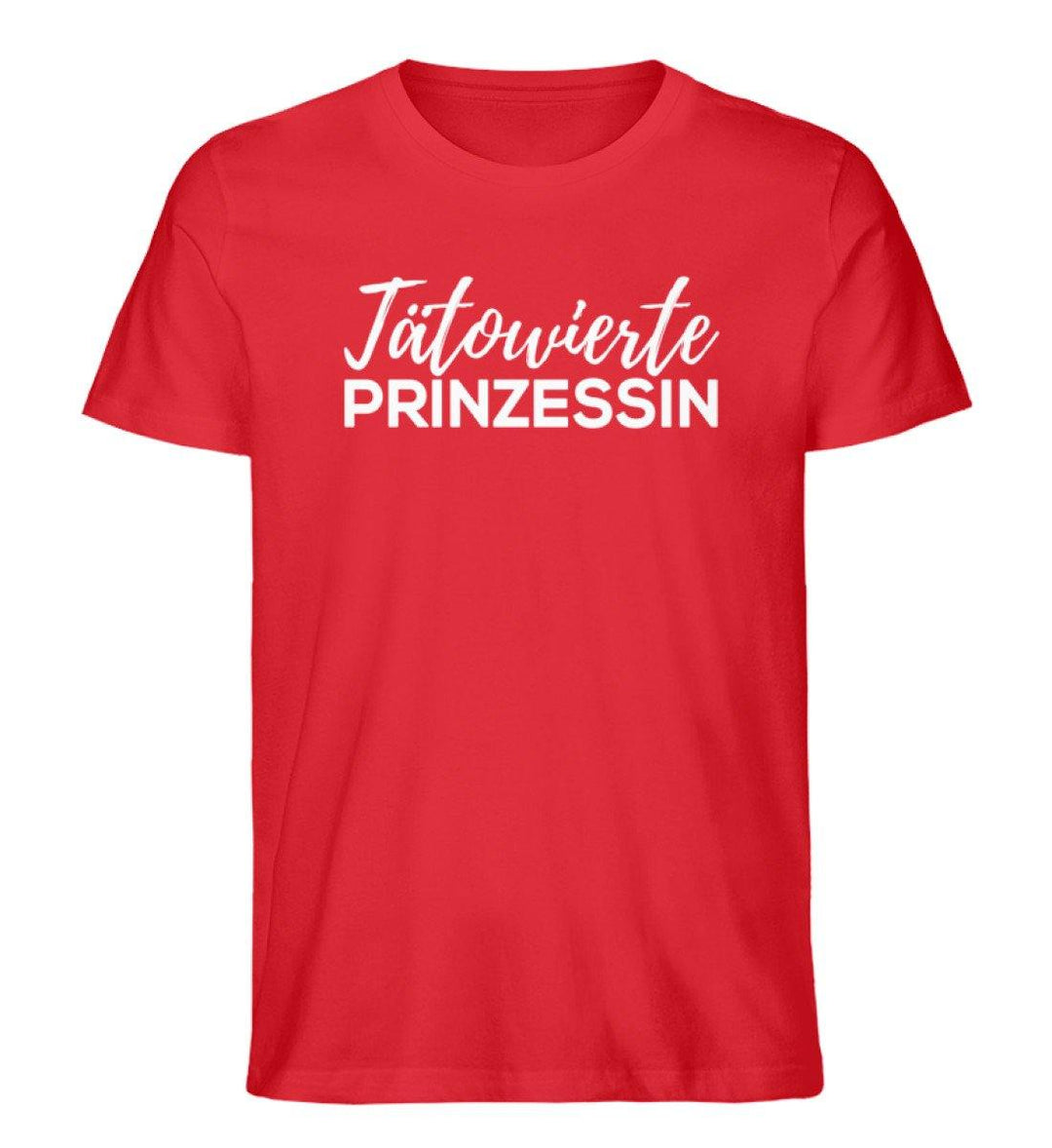 Tätowierte Prinzessin Words on Shirts PR  - Herren Premium Organic Shirt - Words on Shirts Sag es mit dem Mittelfinger Shirts Hoodies Sweatshirt Taschen Gymsack Spruch Sprüche Statement