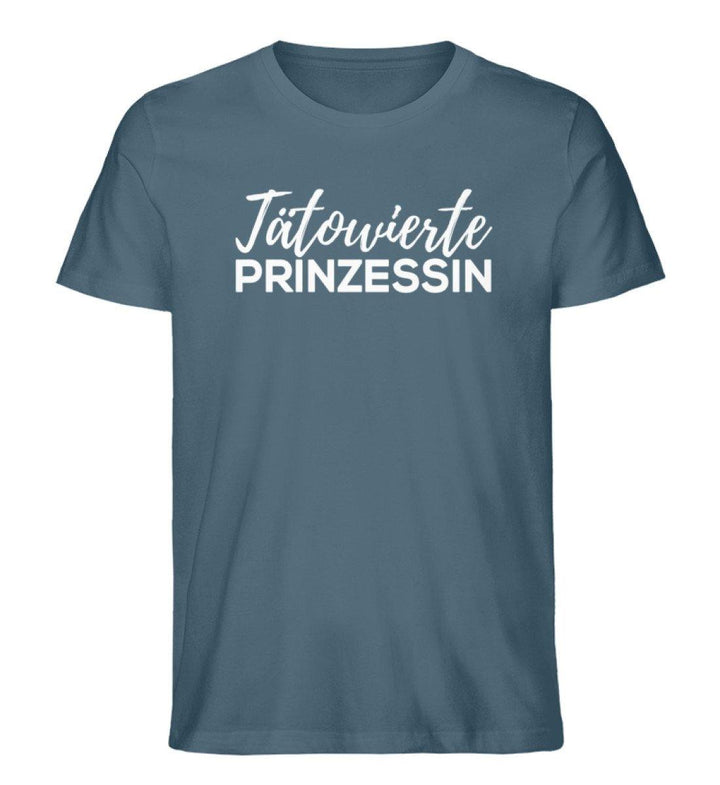 Tätowierte Prinzessin Words on Shirts PR  - Herren Premium Organic Shirt - Words on Shirts Sag es mit dem Mittelfinger Shirts Hoodies Sweatshirt Taschen Gymsack Spruch Sprüche Statement