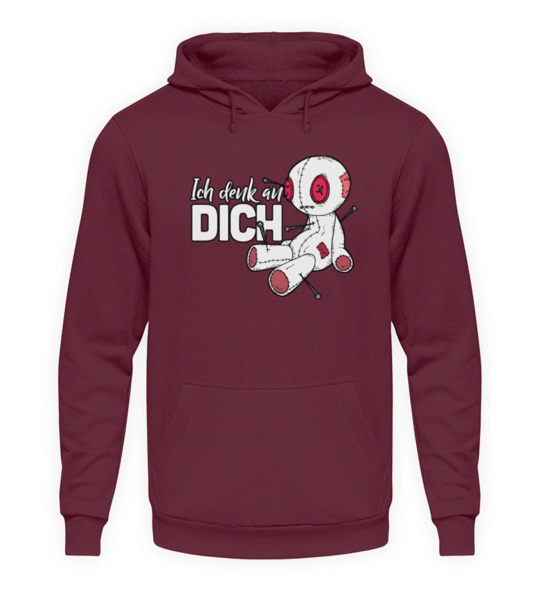 Voodoo Ich denk an dich Words on Shirts  - Unisex Kapuzenpullover Hoodie