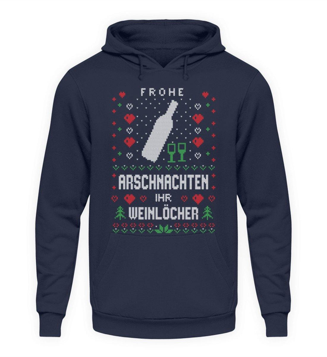 Frohe Arschnachten - Weinlöcher 2020  - Unisex Kapuzenpullover Hoodie