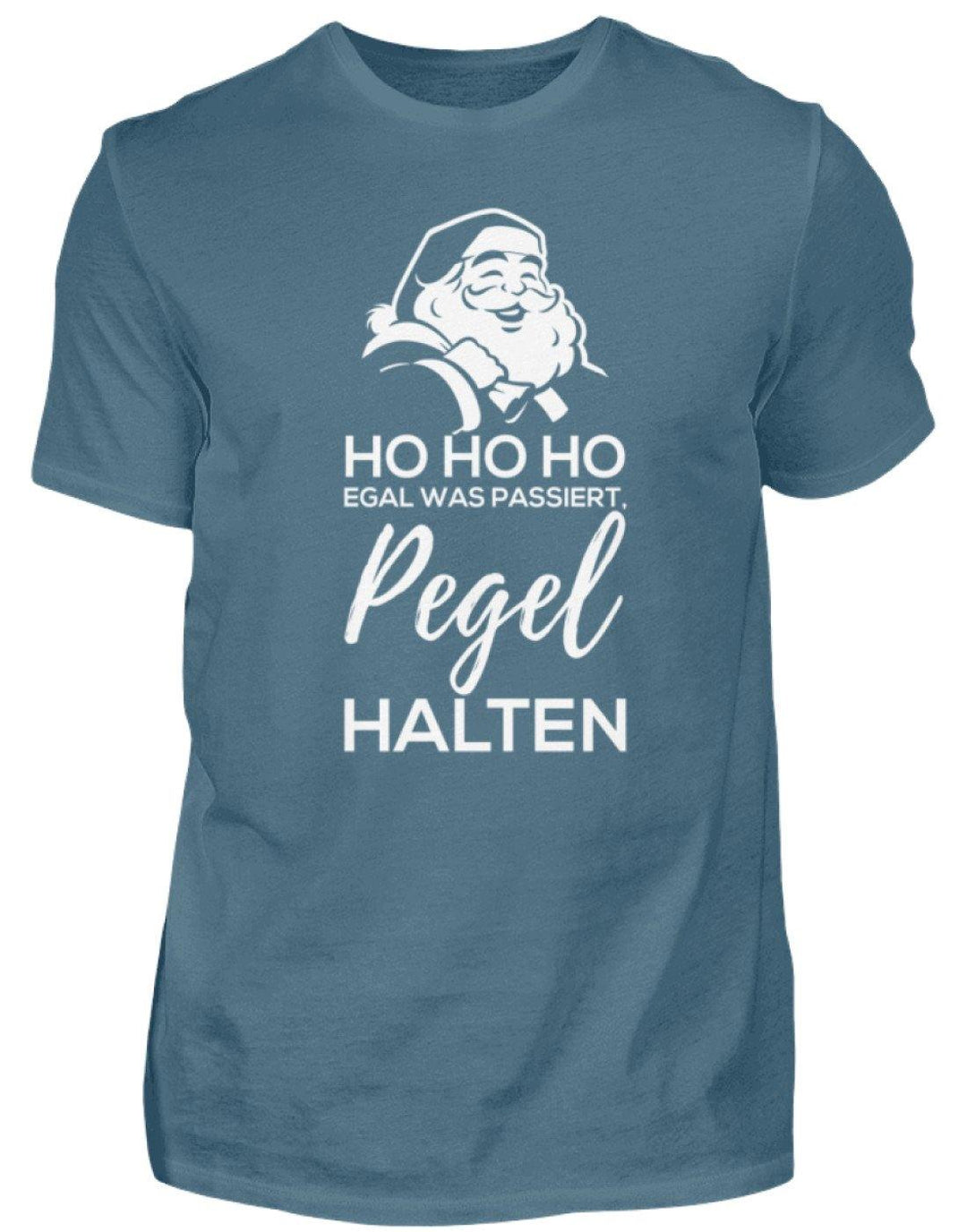 Santa Pegel halten - Words on Shirts  - Herren Shirt - Words on Shirts Sag es mit dem Mittelfinger Shirts Hoodies Sweatshirt Taschen Gymsack Spruch Sprüche Statement