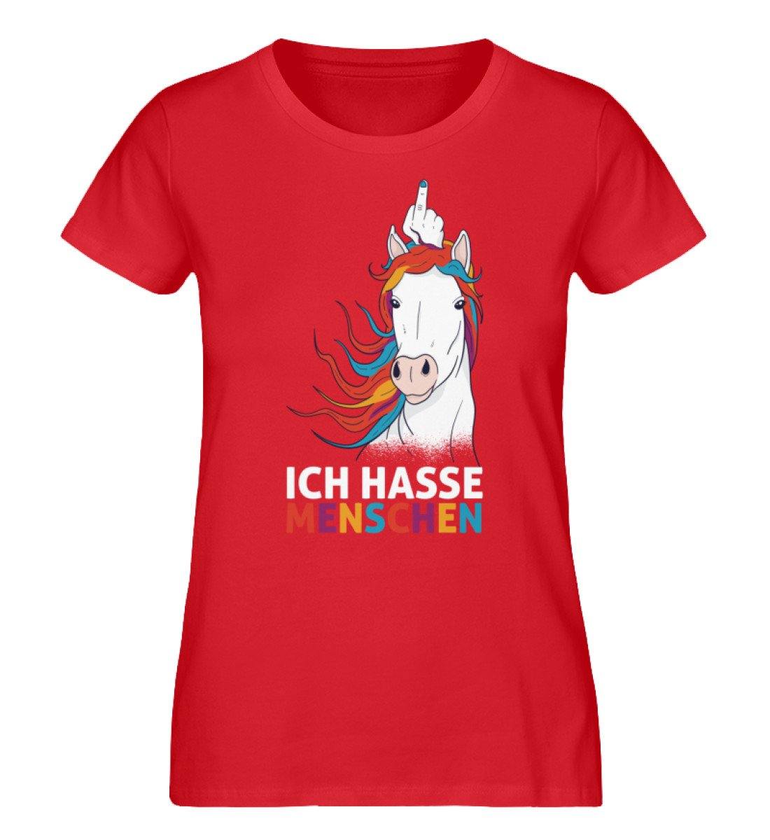 Ich Hasse Menschen Einhorn - Damen Premium Organic Shirt