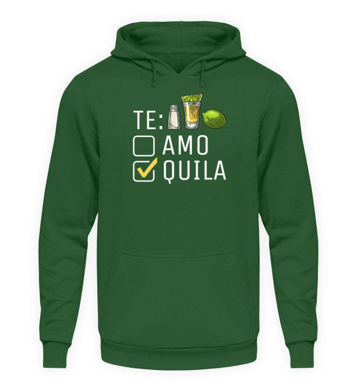 Tequila Te:amo Te:qulia   - Unisex Kapuzenpullover Hoodie - Words on Shirts