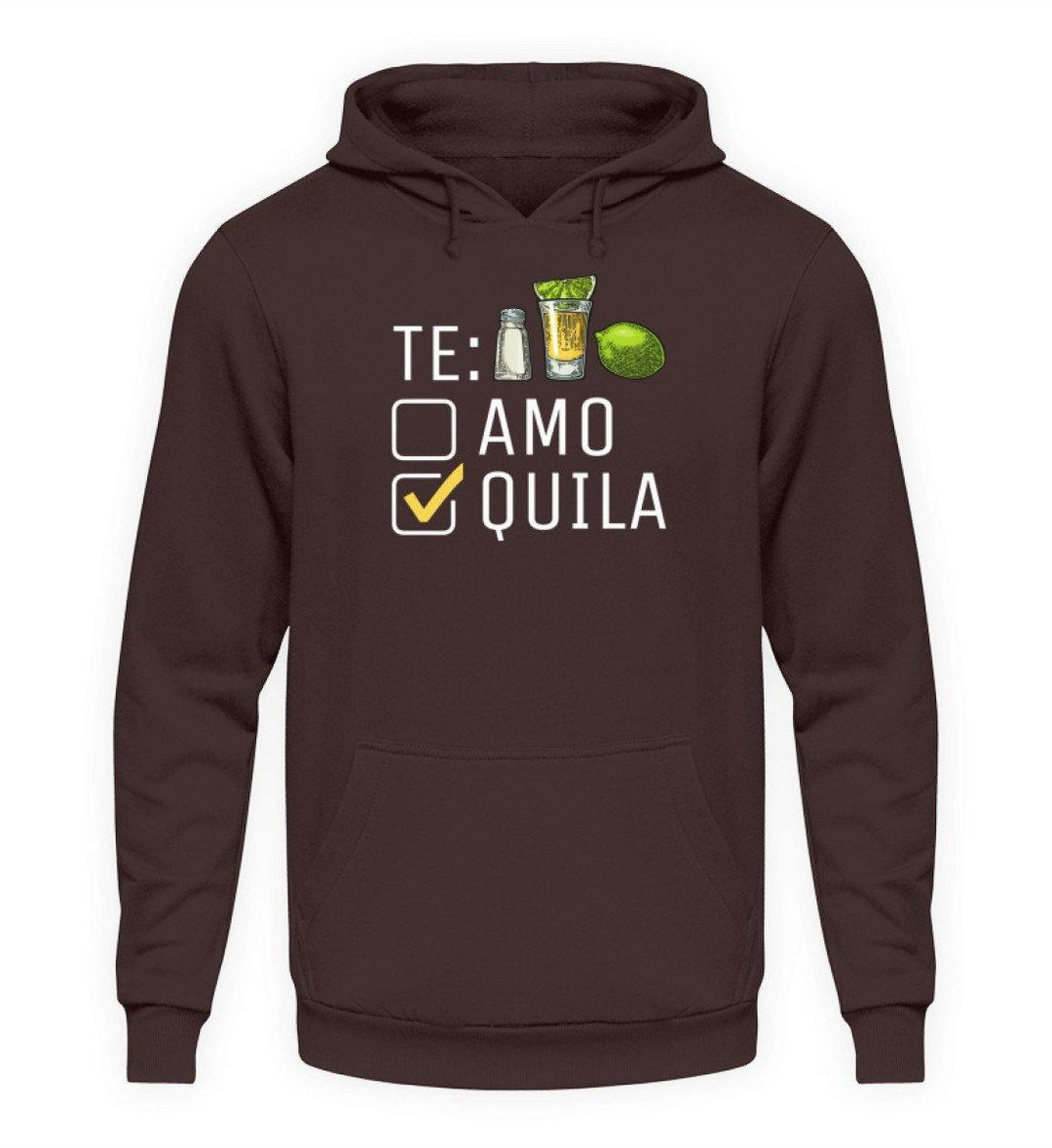 Tequila Te:amo Te:qulia   - Unisex Kapuzenpullover Hoodie - Words on Shirts