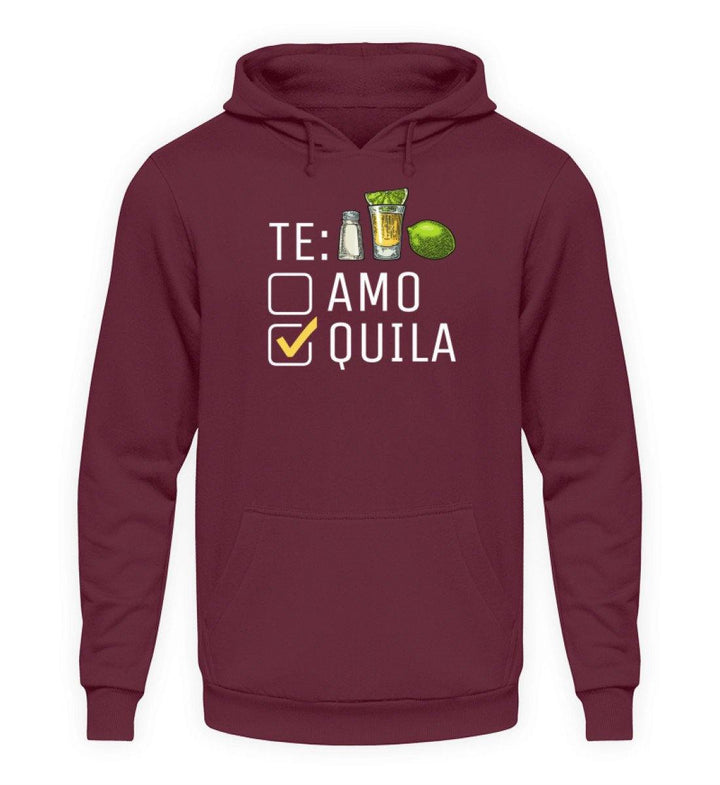 Tequila Te:amo Te:qulia   - Unisex Kapuzenpullover Hoodie - Words on Shirts