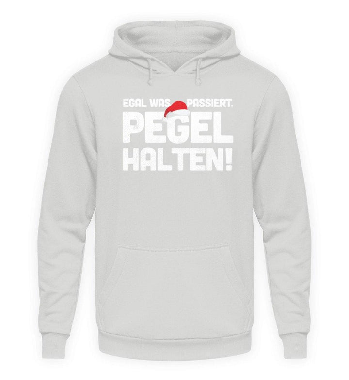 Pegel halten Weihnachten Words on Shirts  - Unisex Kapuzenpullover Hoodie - Words on Shirts Sag es mit dem Mittelfinger Shirts Hoodies Sweatshirt Taschen Gymsack Spruch Sprüche Statement