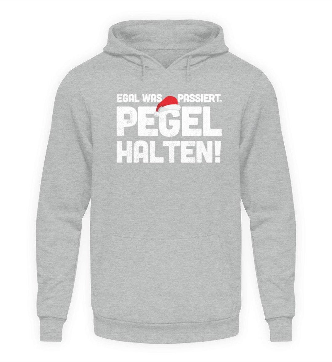 Pegel halten Weihnachten Words on Shirts  - Unisex Kapuzenpullover Hoodie - Words on Shirts Sag es mit dem Mittelfinger Shirts Hoodies Sweatshirt Taschen Gymsack Spruch Sprüche Statement