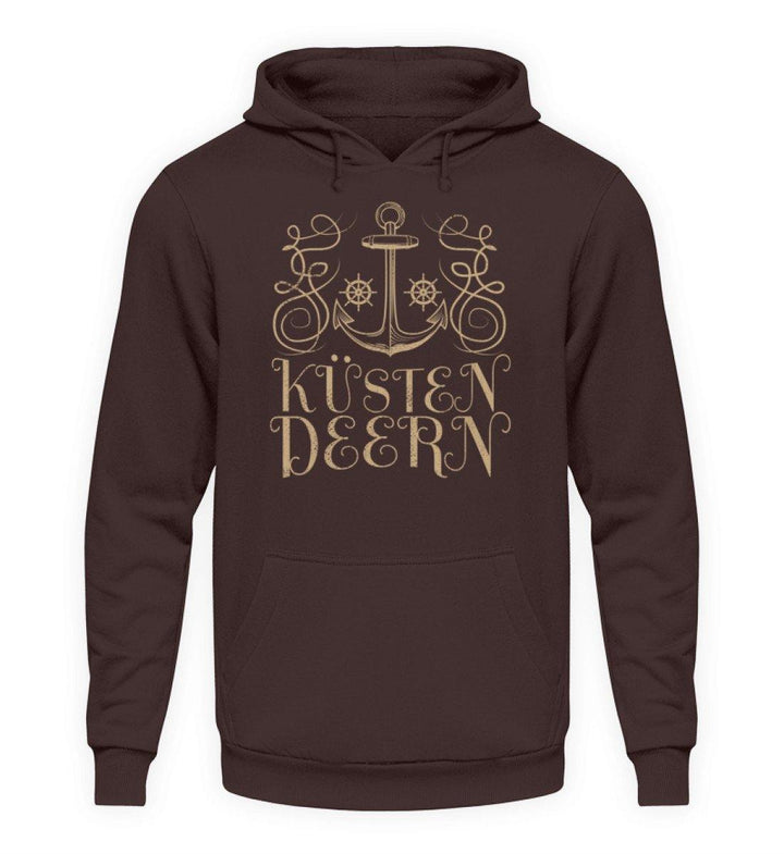 Küsten Deern - Norddeutsch  - Unisex Kapuzenpullover Hoodie - Words on Shirts Sag es mit dem Mittelfinger Shirts Hoodies Sweatshirt Taschen Gymsack Spruch Sprüche Statement