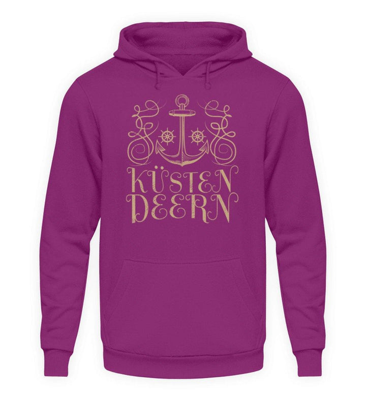 Küsten Deern - Norddeutsch  - Unisex Kapuzenpullover Hoodie - Words on Shirts Sag es mit dem Mittelfinger Shirts Hoodies Sweatshirt Taschen Gymsack Spruch Sprüche Statement