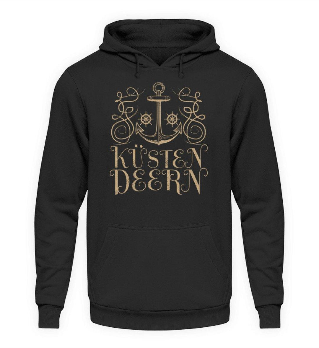 Küsten Deern - Norddeutsch  - Unisex Kapuzenpullover Hoodie - Words on Shirts Sag es mit dem Mittelfinger Shirts Hoodies Sweatshirt Taschen Gymsack Spruch Sprüche Statement