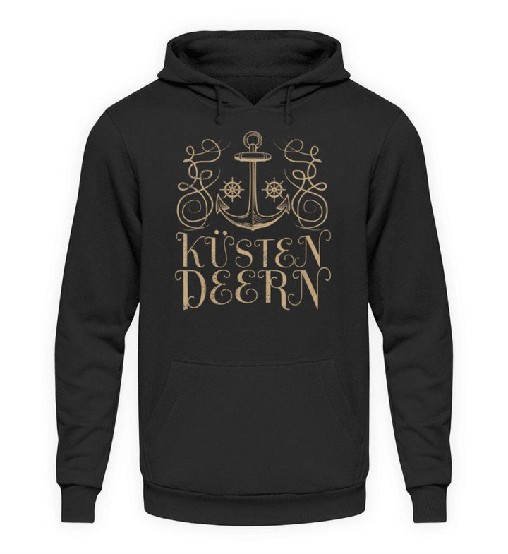 Küsten Deern - Norddeutsch  - Unisex Kapuzenpullover Hoodie - Words on Shirts Sag es mit dem Mittelfinger Shirts Hoodies Sweatshirt Taschen Gymsack Spruch Sprüche Statement