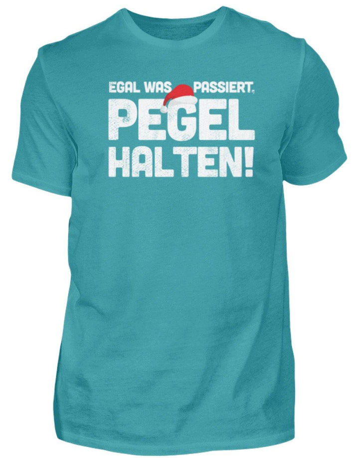 Pegel halten Weihnachten Words on Shirts  - Herren Shirt - Words on Shirts Sag es mit dem Mittelfinger Shirts Hoodies Sweatshirt Taschen Gymsack Spruch Sprüche Statement