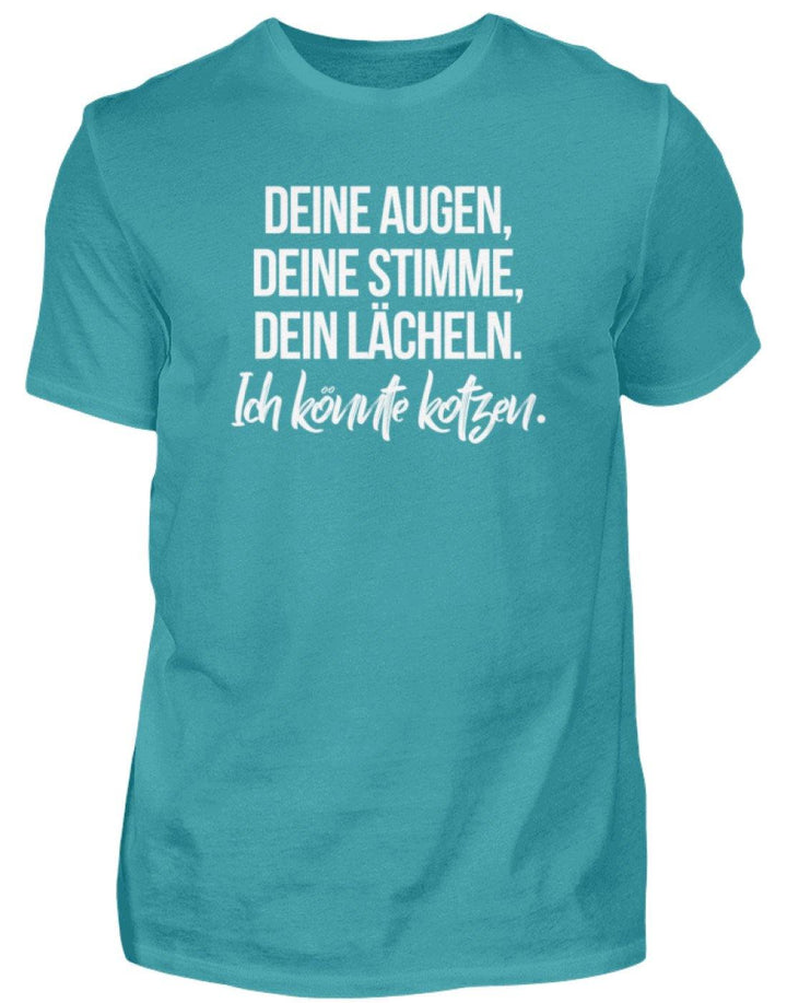 Deine Augen Kotzen Words on Shirts  - Herren Shirt - Words on Shirts Sag es mit dem Mittelfinger Shirts Hoodies Sweatshirt Taschen Gymsack Spruch Sprüche Statement