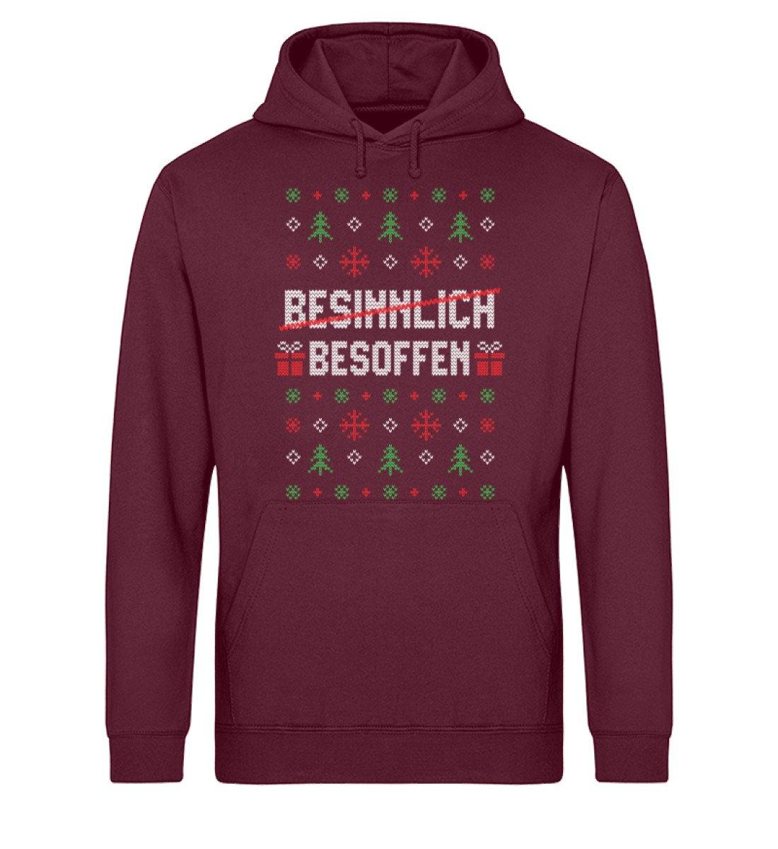 Besinnlich - Besoffen - Words on Shirts  - Unisex Organic Hoodie