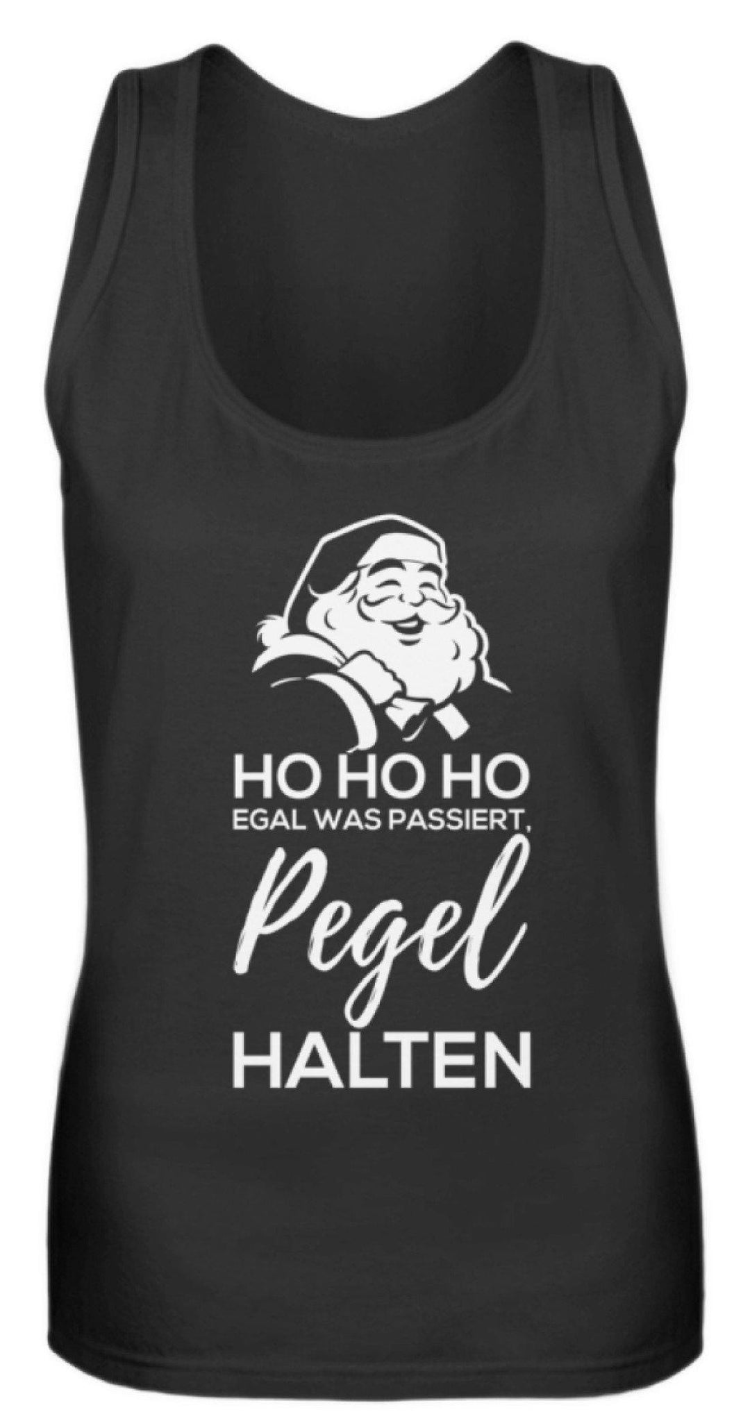 Santa Pegel halten - Words on Shirt  - Frauen Tanktop - Words on Shirts Sag es mit dem Mittelfinger Shirts Hoodies Sweatshirt Taschen Gymsack Spruch Sprüche Statement