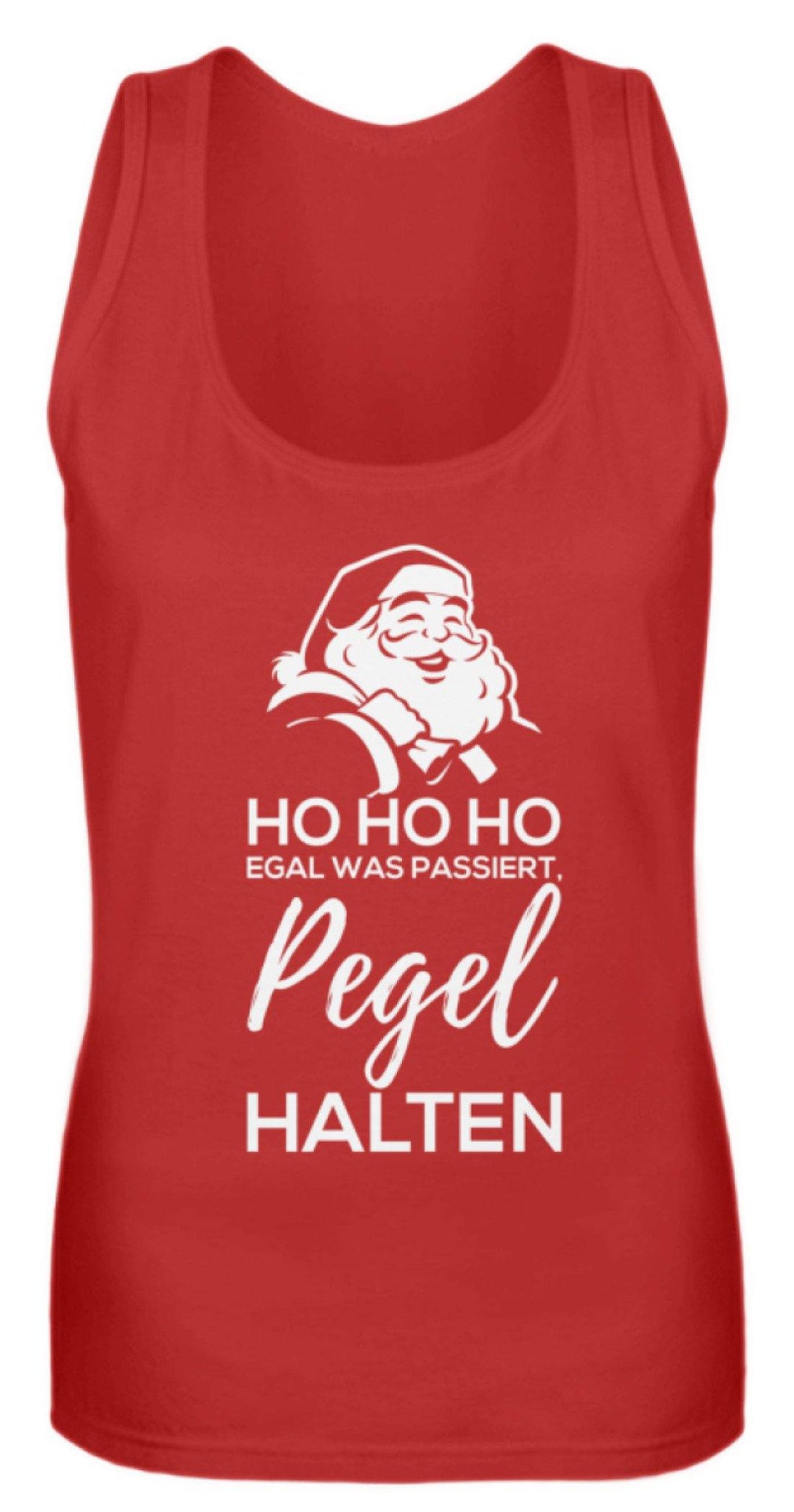Santa Pegel halten - Words on Shirt  - Frauen Tanktop - Words on Shirts Sag es mit dem Mittelfinger Shirts Hoodies Sweatshirt Taschen Gymsack Spruch Sprüche Statement