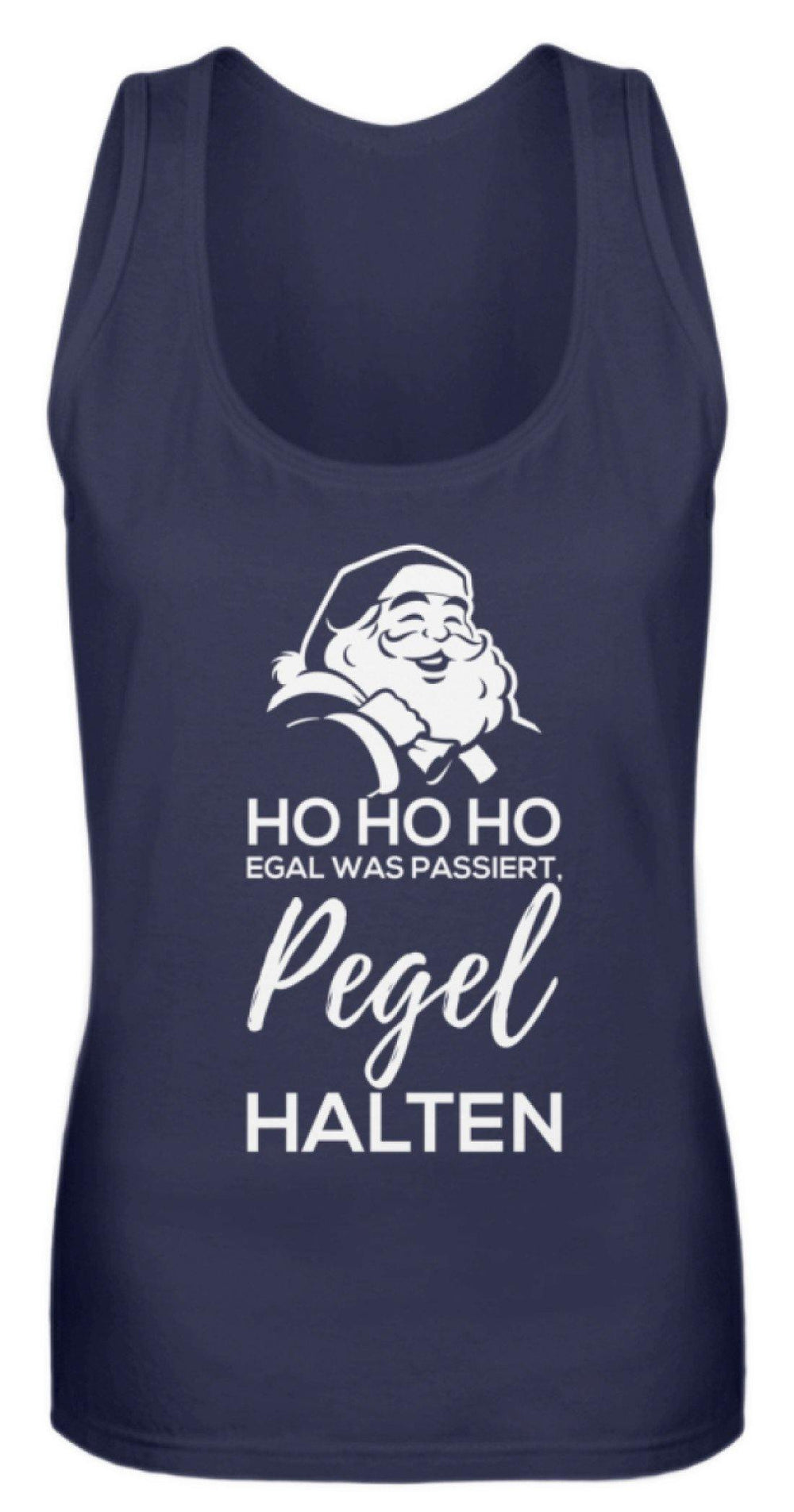Santa Pegel halten - Words on Shirt  - Frauen Tanktop - Words on Shirts Sag es mit dem Mittelfinger Shirts Hoodies Sweatshirt Taschen Gymsack Spruch Sprüche Statement