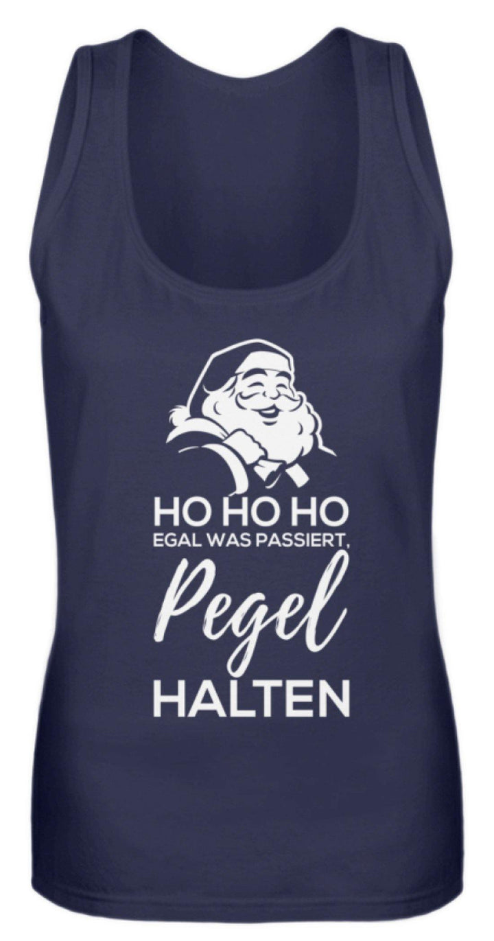 Santa Pegel halten - Words on Shirt  - Frauen Tanktop - Words on Shirts Sag es mit dem Mittelfinger Shirts Hoodies Sweatshirt Taschen Gymsack Spruch Sprüche Statement