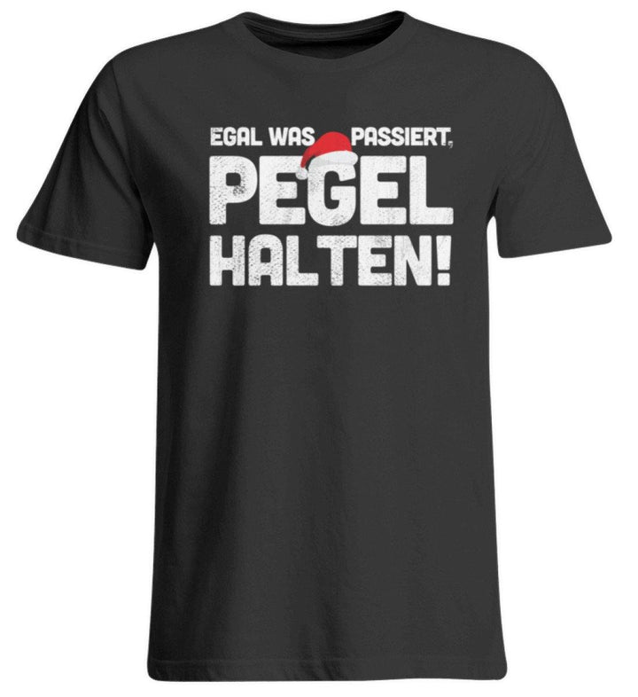 Pegel halten Weihnachten Words on Shirts  - Übergrößenshirt - Words on Shirts Sag es mit dem Mittelfinger Shirts Hoodies Sweatshirt Taschen Gymsack Spruch Sprüche Statement
